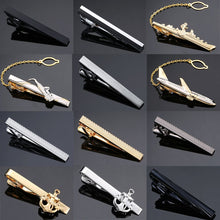 Load image into Gallery viewer, DY New and high quality laser engraving tie clip  fashion style  gold  silver and black men's business tie pin Free Delivery