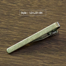 Load image into Gallery viewer, New Simple Fashion Style Tie Clip for Men Metal Silver Gold Tone Simple Bar Clasp Practical Necktie Clasp Tie Pin for Mens Gift