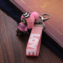 Load image into Gallery viewer, Vicney New Arrival Cute Teddy Bear Key Chain'THIS IS NOT A KOSCHINO TOY'Bear KeyChain Animal Pattern Key Holder For Girl Friend