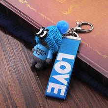 Load image into Gallery viewer, Vicney New Arrival Cute Teddy Bear Key Chain'THIS IS NOT A KOSCHINO TOY'Bear KeyChain Animal Pattern Key Holder For Girl Friend